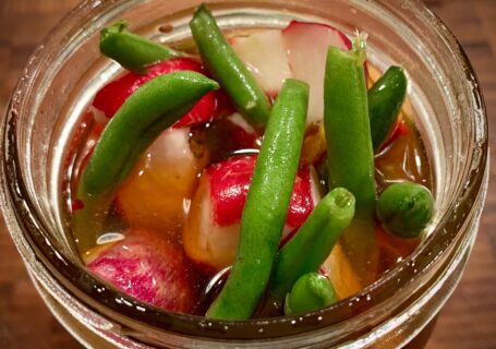 pickled radish and green beans